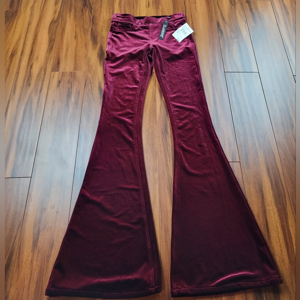 [BLANKNYC] Women's Pull ON Flare Pants Burgundy Size 24